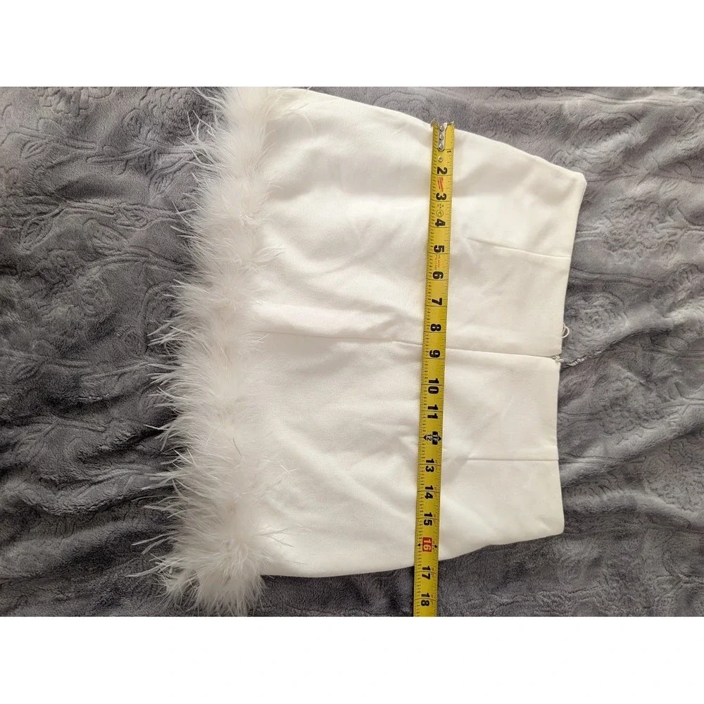 Peppermayo Lucia In Love Skirt White Feather‎ Trim Mini A Line Size 4 NEW Bridal